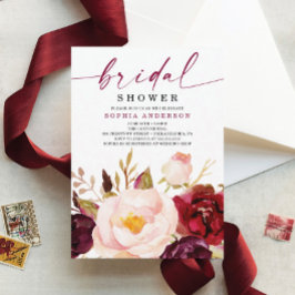 Invitación a ducha de novia con flores de Boho Bur