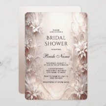 Invitación a ducha de novia con flores de marfil b