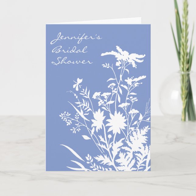 Invitación a ducha de novia con flores silvestres  (Anverso)