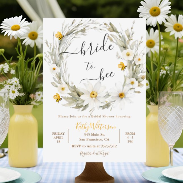 Invitación a ducha de novia con flores silvestres (Subido por el creador)