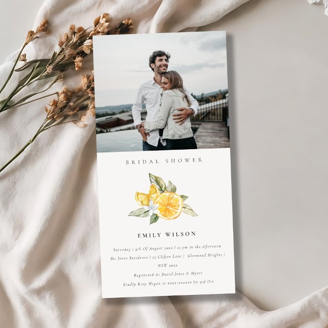 Invitación a ducha de novia con foto de limón míni (Subido por el creador)
