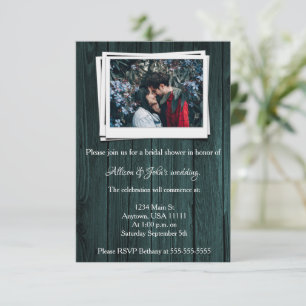 Invitación a ducha de novia con fotografía de made