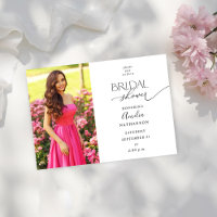 Invitación a ducha de novia con fotografía moderna