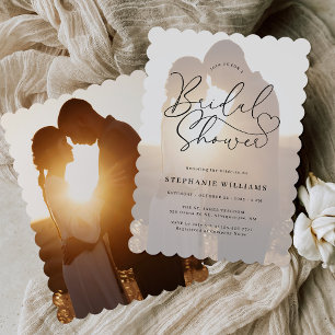 Invitación a ducha de novia con fotografía superpu
