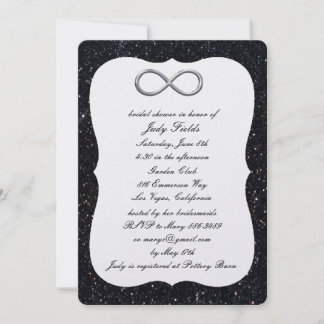Invitación a ducha de novia con infinito color Pur