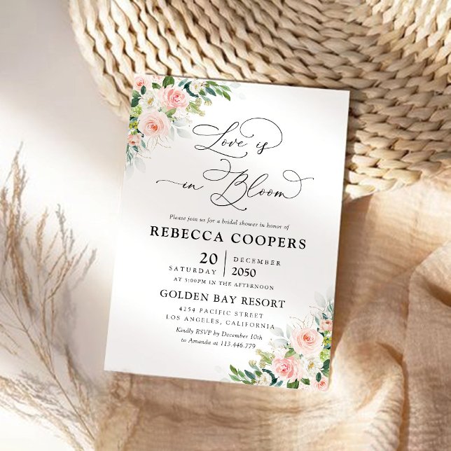 Invitación a ducha de novia con rosas rosadas de R (Subido por el creador)