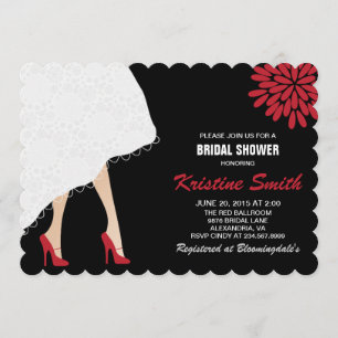 Invitación a ducha de novia con zapatos de tacón r