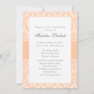 Invitación a ducha de novia Damask