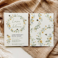 Invitación a ducha de novia de abejas silvestres
