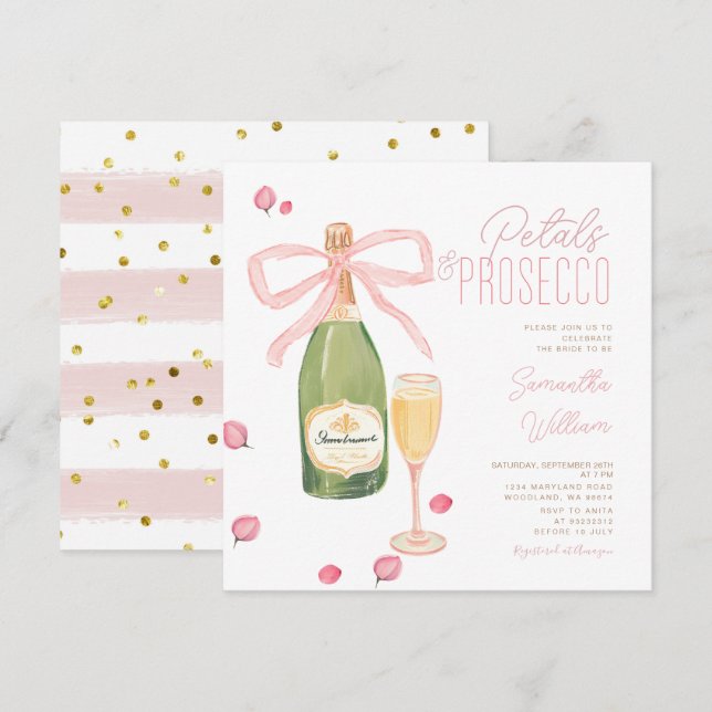 Invitación a ducha de novia de brunch de chocolate (Anverso / Reverso)