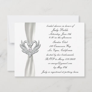 Invitación a ducha de novia de Cinta blanca platea