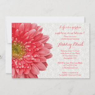 Invitación a ducha de novia de Coral Gerber Daisy
