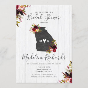 Invitación a ducha de novia de destino del estado