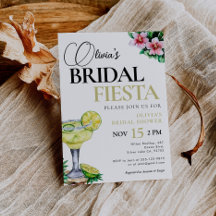 Invitación a ducha de novia de Fiesta Margarita me