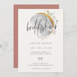 Invitación a ducha de novia de flores silvestres d