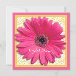 Invitación a ducha de novia de Gerbera Daisy amari