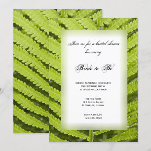 Invitación a ducha de novia de Green Fern Frond