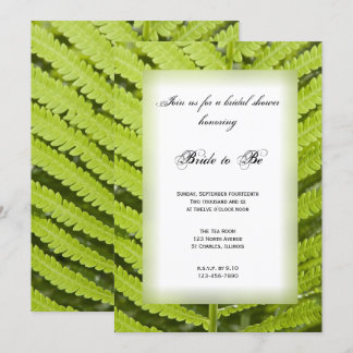Invitación a ducha de novia de Green Fern Frond