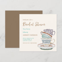 Invitación a ducha de novia de JULIET Tea Set Fies