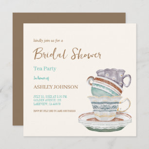 Invitación a ducha de novia de JULIET Tea Set Fies