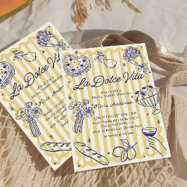 Invitación a ducha de novia de La Dolce Vita Lemon