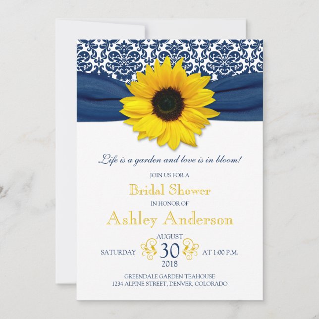 Invitación a ducha de novia de la marina de giraso (Anverso)