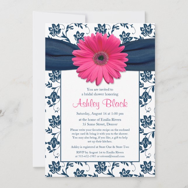 Invitación a ducha de novia de la Marina de Guerra (Anverso)