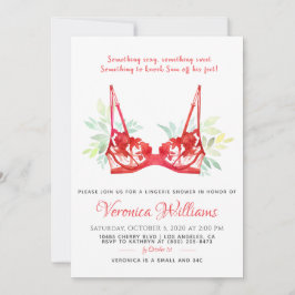 Invitación a ducha de novia de lencería