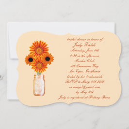 Invitación a ducha de novia de naranjas Flowers Ma