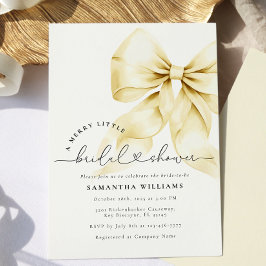 Invitación a ducha de novia de Navidades de oro