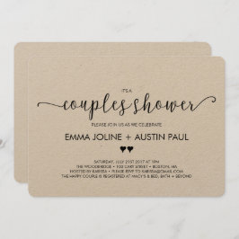 Invitación a ducha de novia de parejas - Kraft