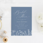 Invitación a ducha de novia de Periwinkle Wildflow<br><div class="desc">Invitación a ducha de novia de Periwinkle Wildflower</div>
