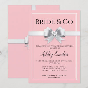 Invitación a ducha de novia de Pink Bride & Co.