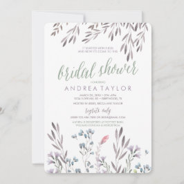 Invitación a ducha de novia de un Boda de flores s