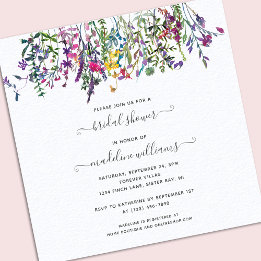 Invitación a ducha de novia de Wildflowers Meadow