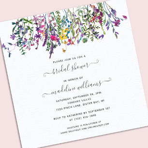Invitación a ducha de novia de Wildflowers Meadow