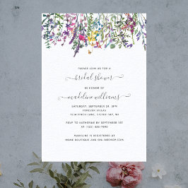 Invitación a ducha de novia de Wildflowers Meadow