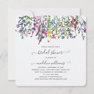 Invitación a ducha de novia de Wildflowers Meadow