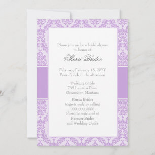 Invitación a ducha de novia de Wisteria Damask