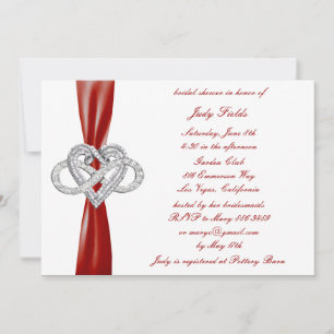 Invitación a ducha de novia del corazón infinito r