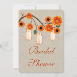 Invitación a ducha de novia del Naranja ruso Mason