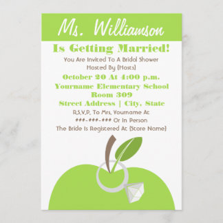 Invitación a ducha de novia del profesor - Manzana
