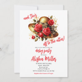 Invitación a ducha de novia Derby, Gorra de Roses