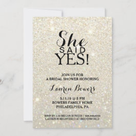 Invitación a ducha de novia - Dijo Sí Oro Blanco