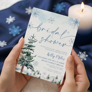 Invitación a ducha de novia en invierno, ducha de