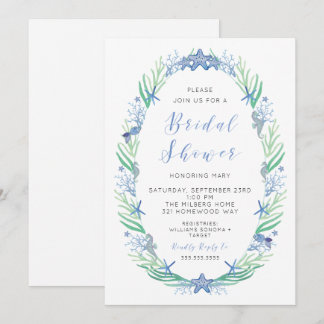 Invitación a ducha de novia en la playa