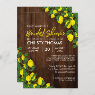 Invitación a ducha de novia en verano de Lemon Woo