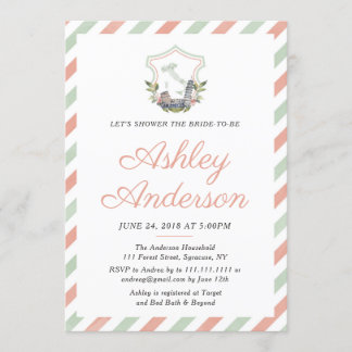 Invitación a ducha de novia Escudo italiano