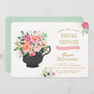 Invitación a ducha de novia Fiesta de té