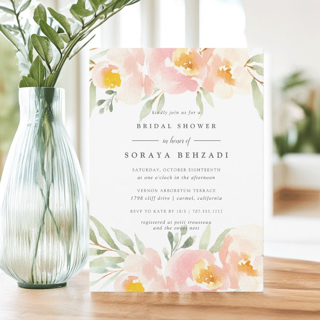 Invitación a ducha de novia floral Airy (Subido por el creador)
